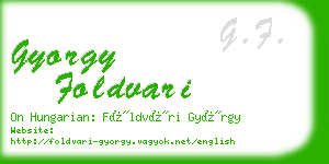 gyorgy foldvari business card